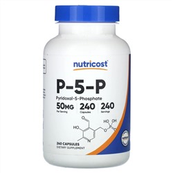 Nutricost, P-5-P, 50 мг, 240 капсул