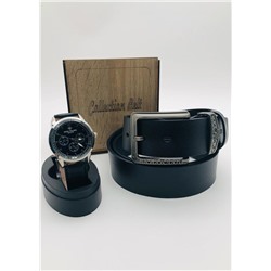 Подарочный набор для мужчины ремень, часы и коробка 2020569