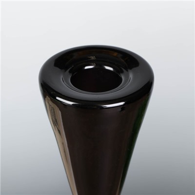 Подсвечник стекло "Узкий бокал" чёрный набор 2 шт 28,5х10,5х10,5 см