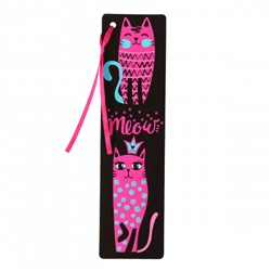 Закладка картон, с лентой, 17 см Pink Cats КОКОС 214507