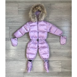 М. 260  Комбинезон Moncler шелковый светло сиреневый (80)