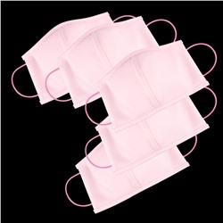 5 шт Защитных тканевых масок розового цвета