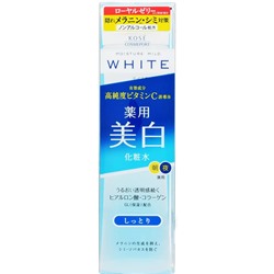 KOSE MOISTURE MILD WHITE Lotion М Отбеливающий увлажняющий лосьон (тоник) против пигментных пяте, бутылка с дозатором 180 мл