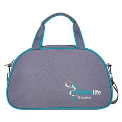 Спортивная сумка №33ж, "Active life", ткань жатка серый