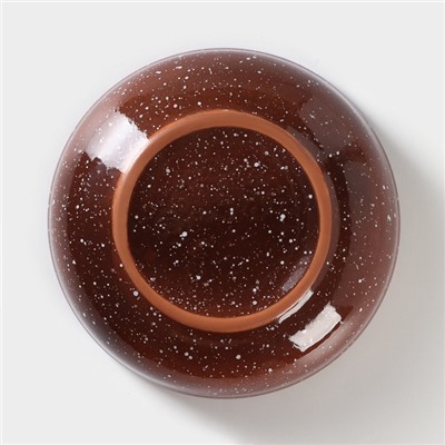 Салатник «Мрамор», d=19 см, цвет коричневый
