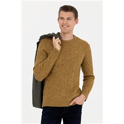 Мужской легкий свитер цвета хаки Неожиданная скидка в корзине
