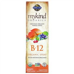 Гарден оф Лайф, MyKind Organics, органический спрей с витамином B12, со вкусом малины, 58 мл (2 жидк. унции)