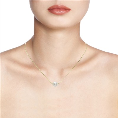 Collar - oro amarillo 18 kt - perla de agua dulce - Ø de la perla: 7.5 - 8 mm