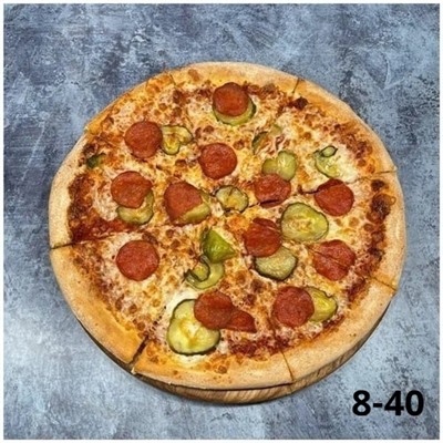 Доска для нарезки и подачи пиццы "8 кусков ", d-34 см, массив ясеня.