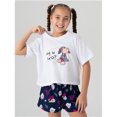 Пижама "Овечки" детская девочка с шортами