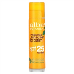 Alba Botanica, Увлажняющий солнцезащитный бальзам для губ, SPF 25, 4,2 (0,15 унции)