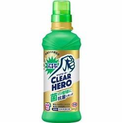 KAO CLEAR HERO Пятновыводитель-Отбеливат жидкий для белья с антибактериальным эффект бут 600 мл