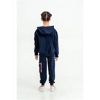 Mışıl Детская толстовка и спортивные штаны на молнии с капюшоном и принтом для девочек с длинными рукавами