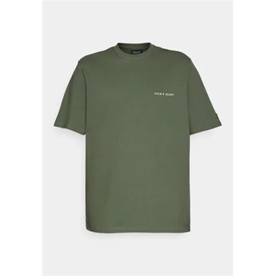 Lyle & Scott — ВЫШИВАННЫЙ ЛОГОТИП — футболка базовая — зеленая