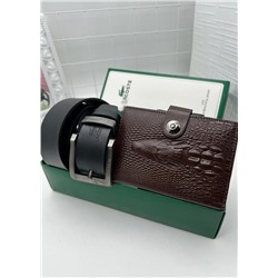 Подарочный набор для мужчины ремень, кошелёк и коробка 2020528