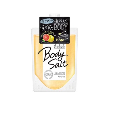 UTENA Скраб для тела солевой Juicy Cleans с аргановым маслом аромат грейпфрута дой-пак 300гр