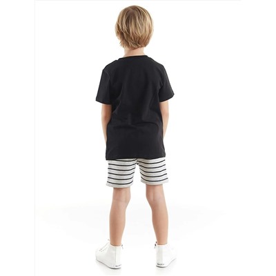 Denokids Комплект футболки и шорт для мальчика с енотом