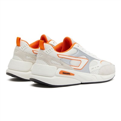 Sneakers Serendipity - logo - blanco y naranja - Suela: 4.5 cm