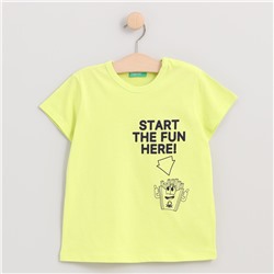 T-Shirt - 100% Baumwolle - bedruckt - gelb