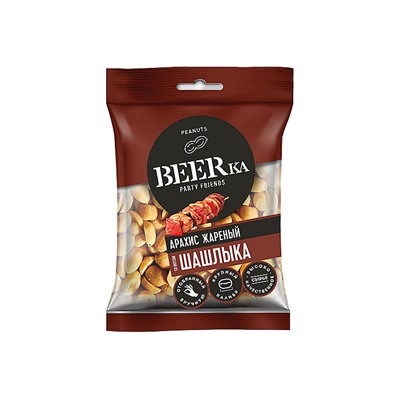 «Beerka», арахис жареный со вкусом шашлыка, 90 г
