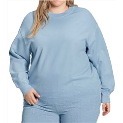 LEVI'S Sweatshirt Plus Size Женский хлопковый пуловер 62277668 Большой размер Голубой