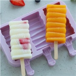 Форма силиконовая для мороженого и десертов с крышкой "Блоки"