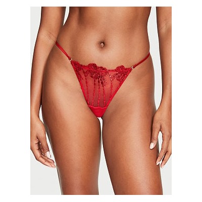 Bow Embroidery V-String Panty