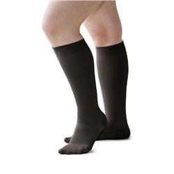 Чулки медицинские компрессионные, ниже колена, с мыском, 1 класс, арт.3002 рост 2, размер 4 (L), цвет чёрный
