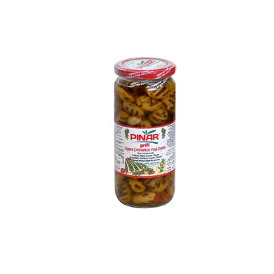 Оливки "Pinar" Grill 0,45 кг жареные зеленые б/к стекло 1/10