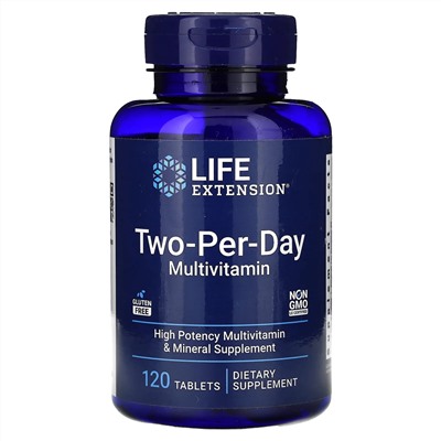 Life Extension, мультивитамины для приема дважды в день, версия 2, 120 таблеток