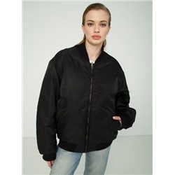 Куртка- бомбер женская 12411-22039 black/red