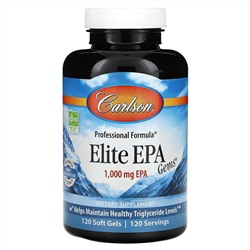 Carlson, Elite EPA Gems, 1000 мг, 120 капсул