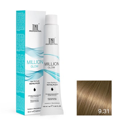 Крем-краска для волос TNL Million Gloss оттенок 9.31 Очень светлый блонд золотистый бежевый 100 мл