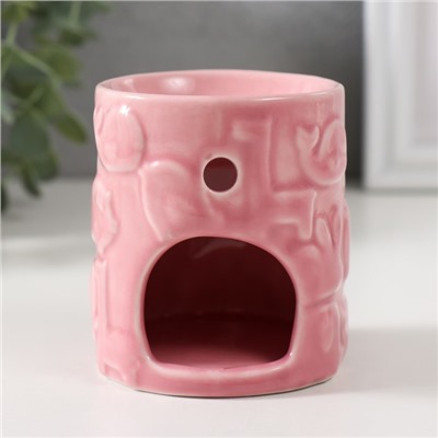 Аромалампа керамика "Зверята" розовая 6,7х6,7х7,5 см