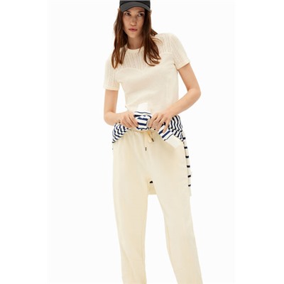 Seamed jogger trousers