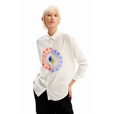 Geometric viscose shirt