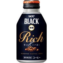 UCC BLACK RICH Unsweetened Бодрящий кофейный напиток 0 калорий крепкий насыщенный вкус БЕЗ САХАРА, 275 гр