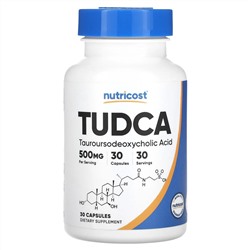 Nutricost, TUDCA, 500 мг, 30 капсул