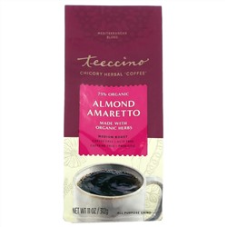 Teeccino, Травяной кофе из цикория, амаретто с миндалем, средней обжарки, без кофеина, 312 г (11 унций)