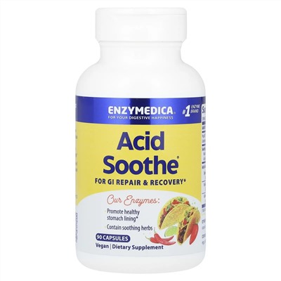 Enzymedica, Пищевая добавка Acid Soothe, 90 капсул