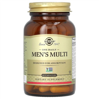 Solgar, One Daily Men's Multi, мультивитамины для мужчин, 60 капсул