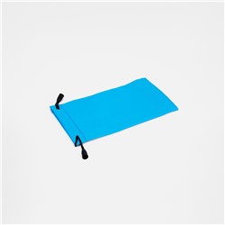 Футляр для очков на затяжке, ФАСОВКА 20 ШТ, 9 х 17.5 см, плотность 190гр/м², цвет голубой