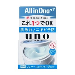 SHISEIDO Uno Мужской солнцезащитный гель для лица Все в одном, SPF30 80 гр/36