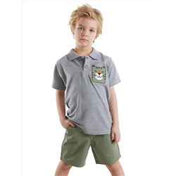 Denokids Tiger Boy Комплект футболки и шорт с воротником-поло