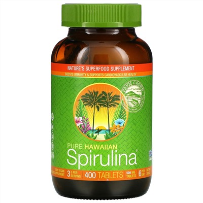 Нутрекс Хауайи, Pure Hawaiian Spirulina, 400 таблеток