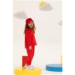 Детский красный базовый свитшот с круглым вырезом Неожиданная скидка в корзине