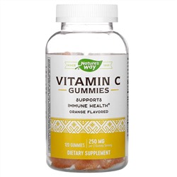 Натурес Вэй, Жевательные мармеладки с витамином C, апельсин, 250 мг, 120 жевательных таблеток