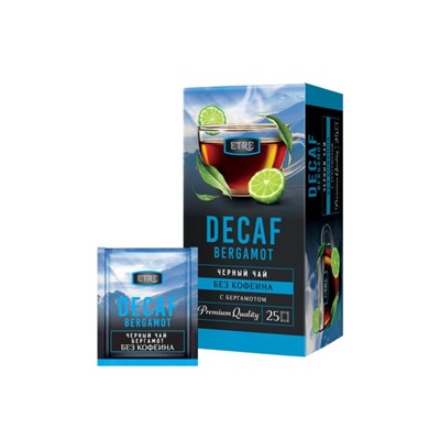 «ETRE», чай черный Decaf Bergamot, 25 пакетиков, 45 г