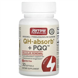 Jarrow Formulas, убихинол, QH-Absorb и пирролохинолинхинон, 30 капсул