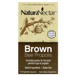 NaturaNectar, Brown Bee Propolis, 60 вегетарианских капсул